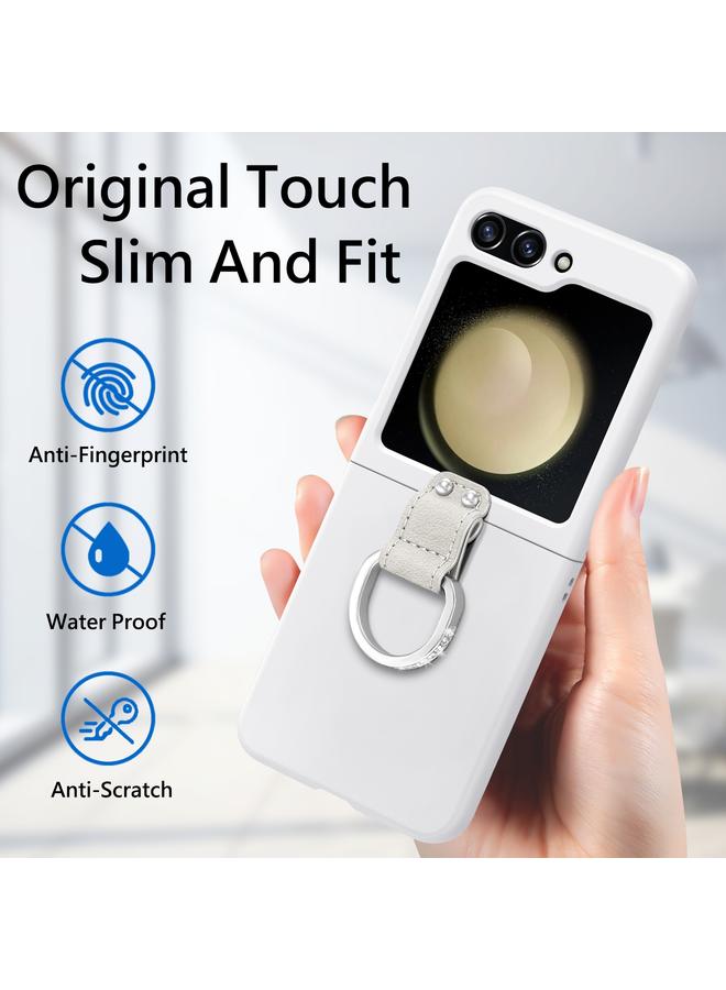 S-TOP Case For Samsung Galaxy Z Flip5 5G Skin-feel Diamond Ring Shockproof Phone Case - Image 3