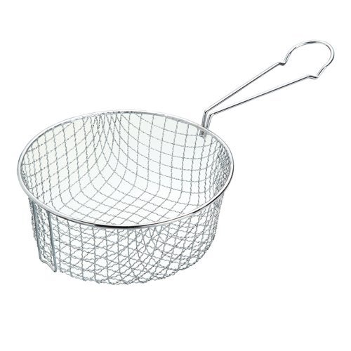KitchenCraft KCBASKET8 Wire Deep Fryer Basket, Metal, 18.5 cm (to Fit 20 cm Chip Pan), Silver - Image 1