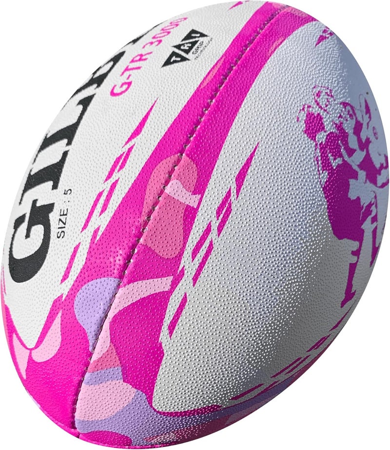 Rugby Imports Gilbert G-TR3000 Pink Camo Rugby Training Ball - Image 3