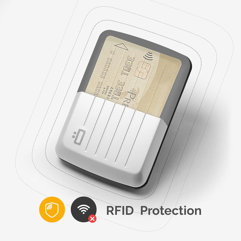 ÖGON -DESIGNS- Aluminium Card Holder with Metal Clasp, RFID Protection Against Fraud and Demagnetization, Compact Wallet, Smart Case Oslo Model - Image 5