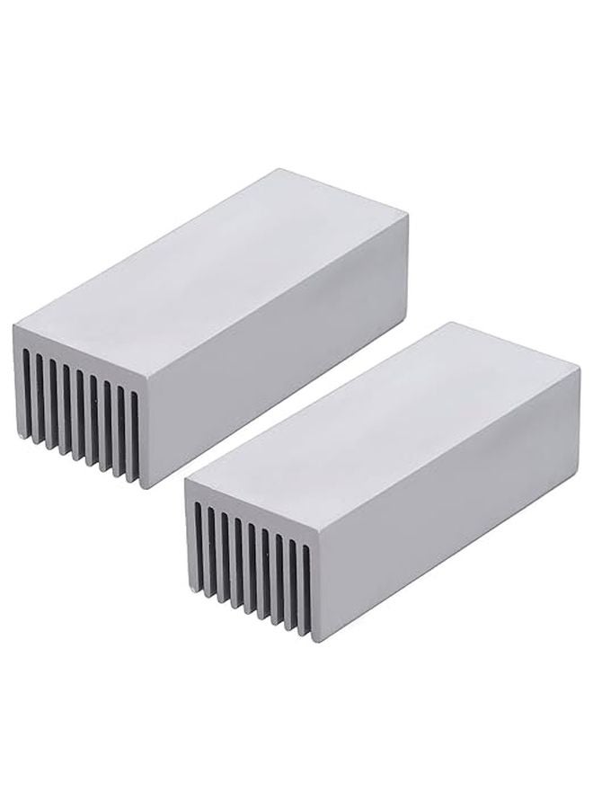 Aluminum Heatsink Kit 2Pcs 100x40x30mm High Efficiency Cooling Fins Without Adhesive - Image 1