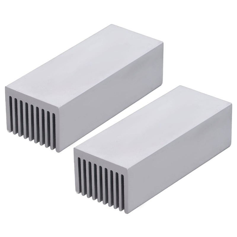 Aluminum Heatsink Kit 2Pcs 100x40x30mm High Efficiency Cooling Fins Without Adhesive - Image 2