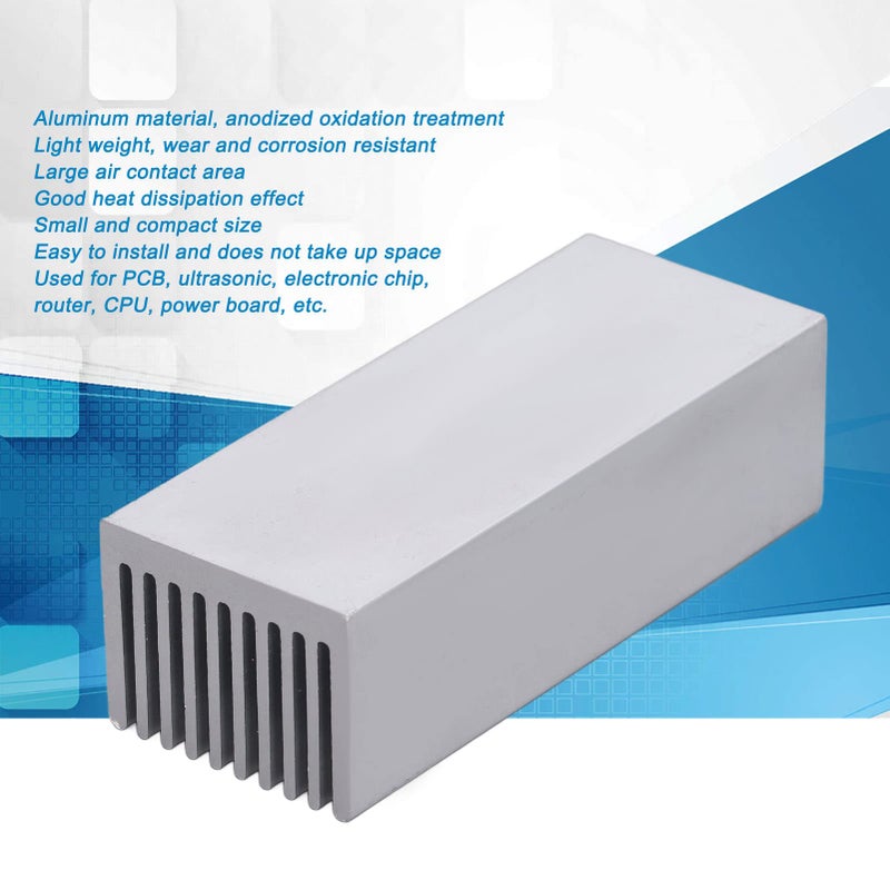 Aluminum Heatsink Kit 2Pcs 100x40x30mm High Efficiency Cooling Fins Without Adhesive - Image 3