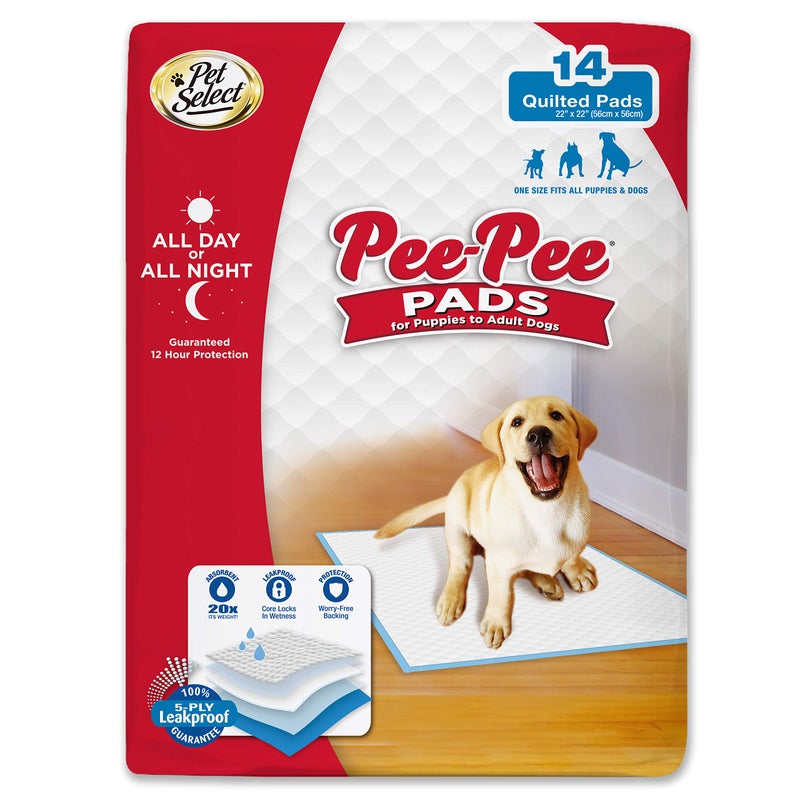 Four Paws Pet Select Pee Pee Pads for Dogs and Puppies 14 Count Standard 22" x 23" - Image 1