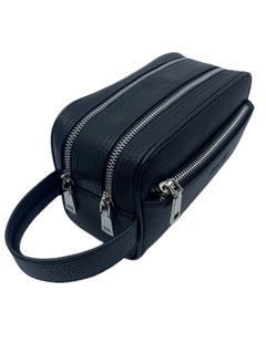 Classic Milano Classic Milano Leather Travel Toiletry Bag, Hand Bag, and Clutch Bag for Men and Women – Waterproof Travel Organizer, Spacious Cosmetic Case & Dopp Kit for Shaving, Makeup & Grooming Essentials  - Image 1