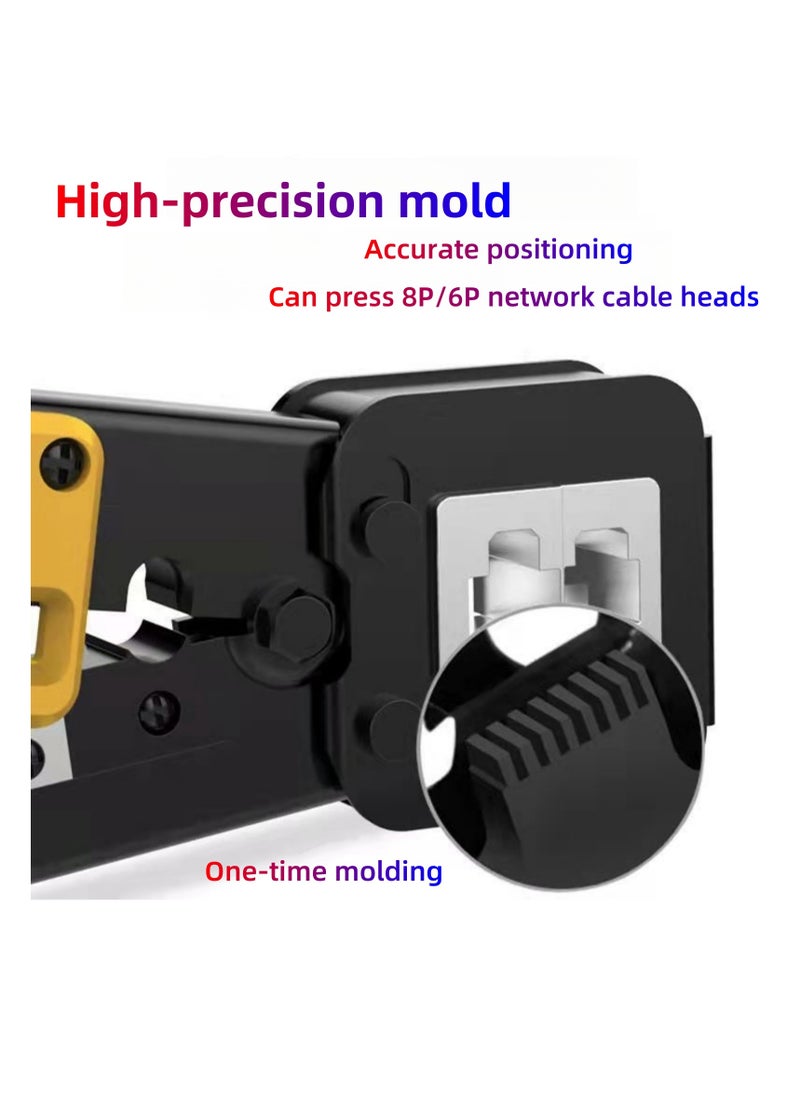 NOVOLAN NOVOLAN Through-Hole Cable Pliers, Multifunctional Punch-Down Crimping Tool, 6P/8P RJ45 Ethernet Cable Crimper, Compatible with Cat5/Cat5e/Cat6/Cat6a 8P Network Crystals Heads & 6P Telephone Lines  - Image 4