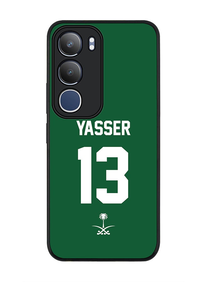 Stylizedd For vivo Y19s / Y19s Pro Case,Slim fit Camera Protection, Shockproof Thin Phone cover  - Football - Saudi Arabia - Yasser