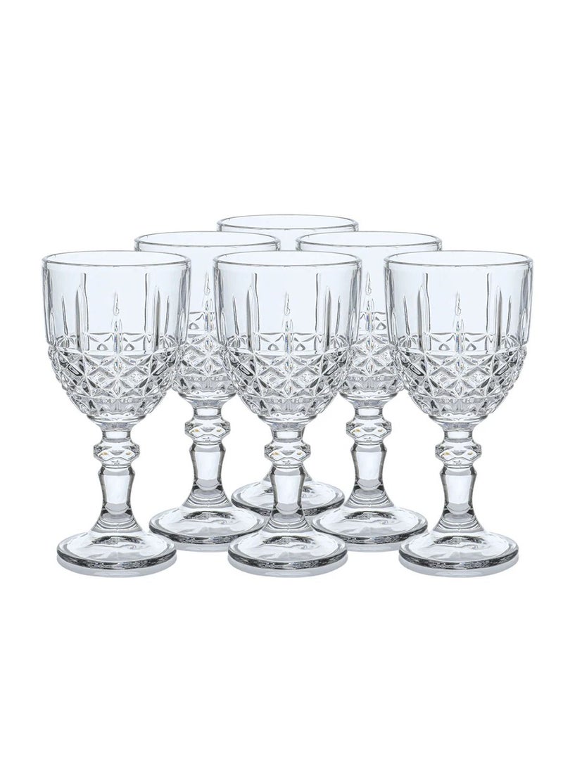 Alsaif Gallery Al Saif Gallery A set of Max glass cups base, 6 pieces - CLEAR - Image 3