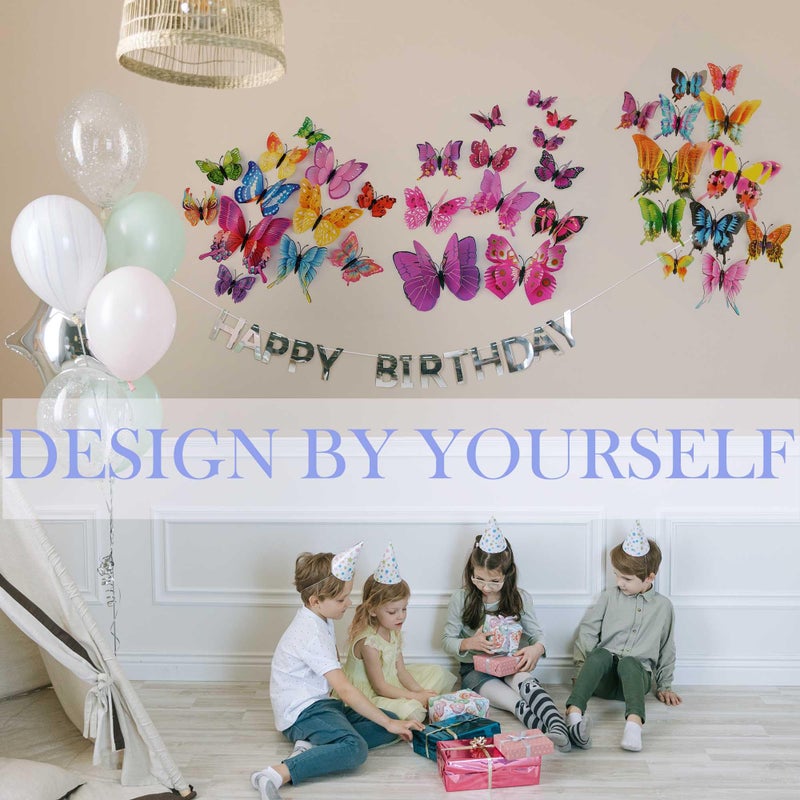 OPSEAM Butterfly Wall Decor 24/48 PCS  3D Butterflies Stickers for Party Decorations with Magnets (Swallow  24) - Image 5