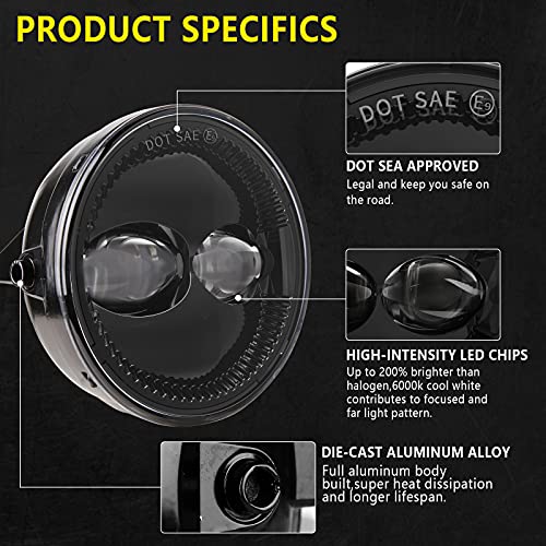 RAMJET4X4 LED Fog Lights Bumper Driving Lamps Assembly Replacement for Ford F150 2006 2007 2008 2009 2010 2011 2012 2013 2014 F150 - Image 2