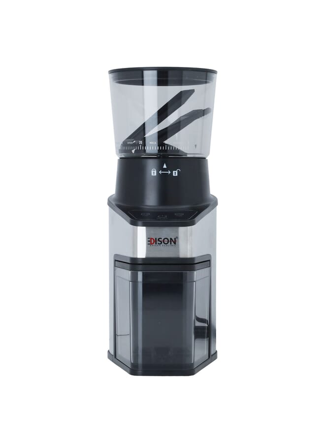 EDISON Edison Java Coffee Grinder, Black Steel, 250g, 150W - Image 1