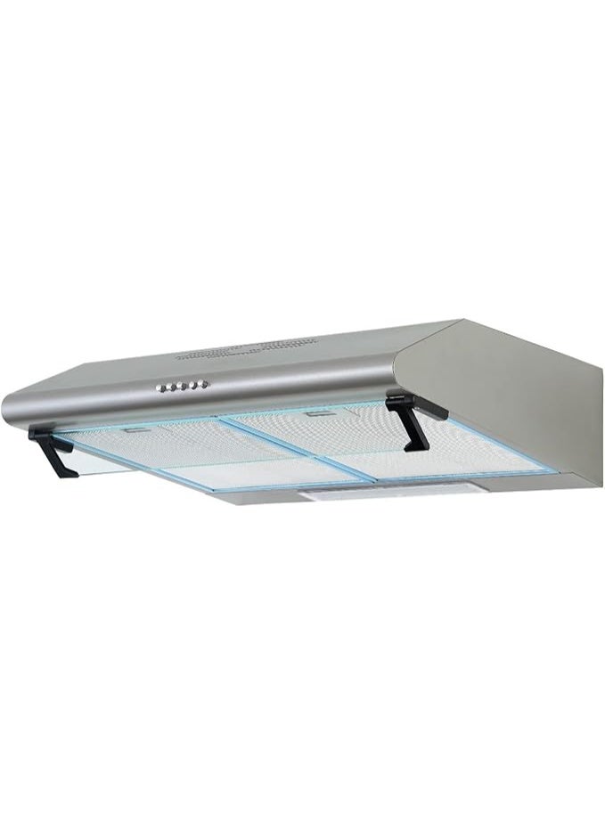 Star Max Pro 3 Speeds Sunction Power 450 m³/h Slim Hood, 60 cm Size, Silver