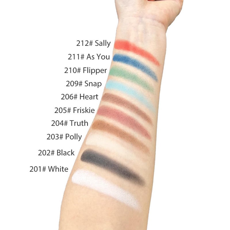 Mysense Matte Black Single Eyeshadow Palette, Pressed Powder Eye Shadow, Smooth Eye Black Powder Makeup, High Pigment Long Lasting Vegan & Cruelty Free, 202# Black - Image 5