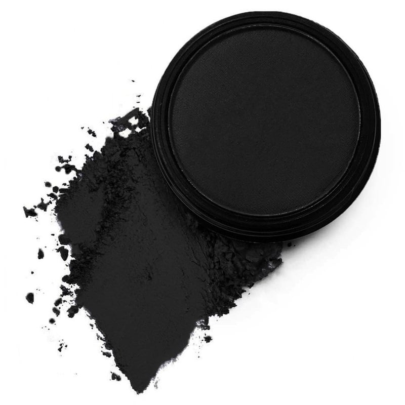 Mysense Matte Black Single Eyeshadow Palette, Pressed Powder Eye Shadow, Smooth Eye Black Powder Makeup, High Pigment Long Lasting Vegan & Cruelty Free, 202# Black - Image 1