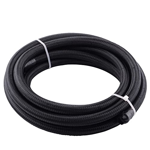CHOIMOON 4AN Braided Hose 10FT High Pressure Fuel Line Transmission Cooler Hose Kit AN8 Stainless Steel Push Lock Hose for Oil Coolant Hydraulic - Image 1
