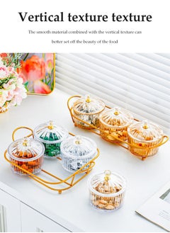 DUNISO Snack Serving Platter Set, Multifunctional Party Dried Fruit Platter, 6 Split Snack Bowls, Fruit Bowls With Lids And Trays, Used For Fruit Desserts, Appetizers, Nuts, Snacks, Candies  - Image 5