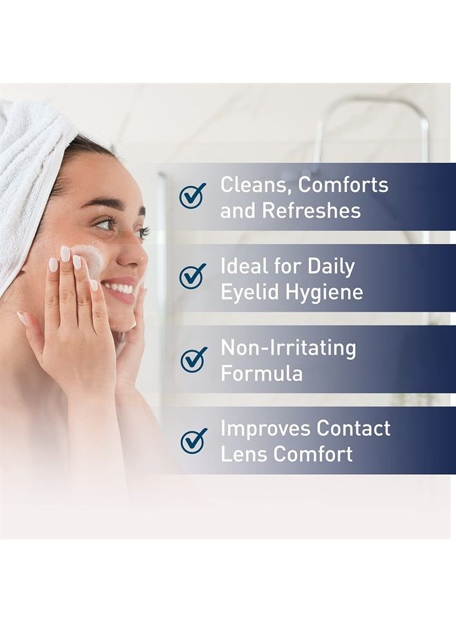 OCuSOFT Lid Scrub Original Foaming Eyelid Cleanser - Mild Instant Foaming Eyelid & Eyelash Cleanser - Daily Eyelid Wash to Remove Oil, Dust, Pollen & Eye Makeup - 7.25 fl oz - Image 4