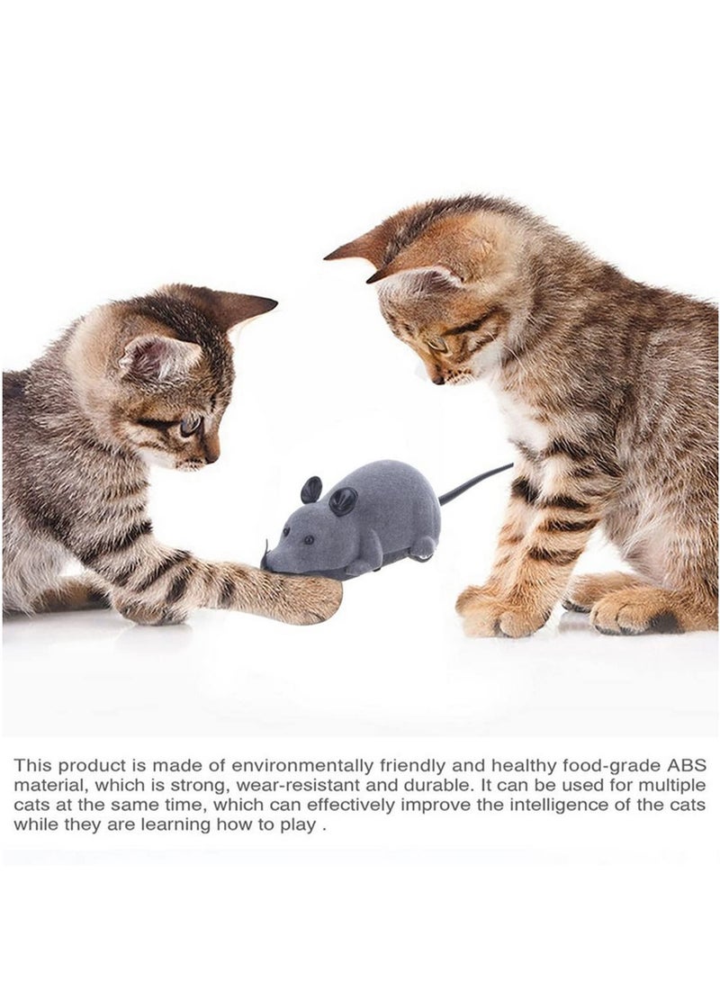 Cat Funny Toys Remote Control Wireless Electronic RC Rat Mice Animal Interesting Gifts Interactive Cat Toys (Grey) - Image 3
