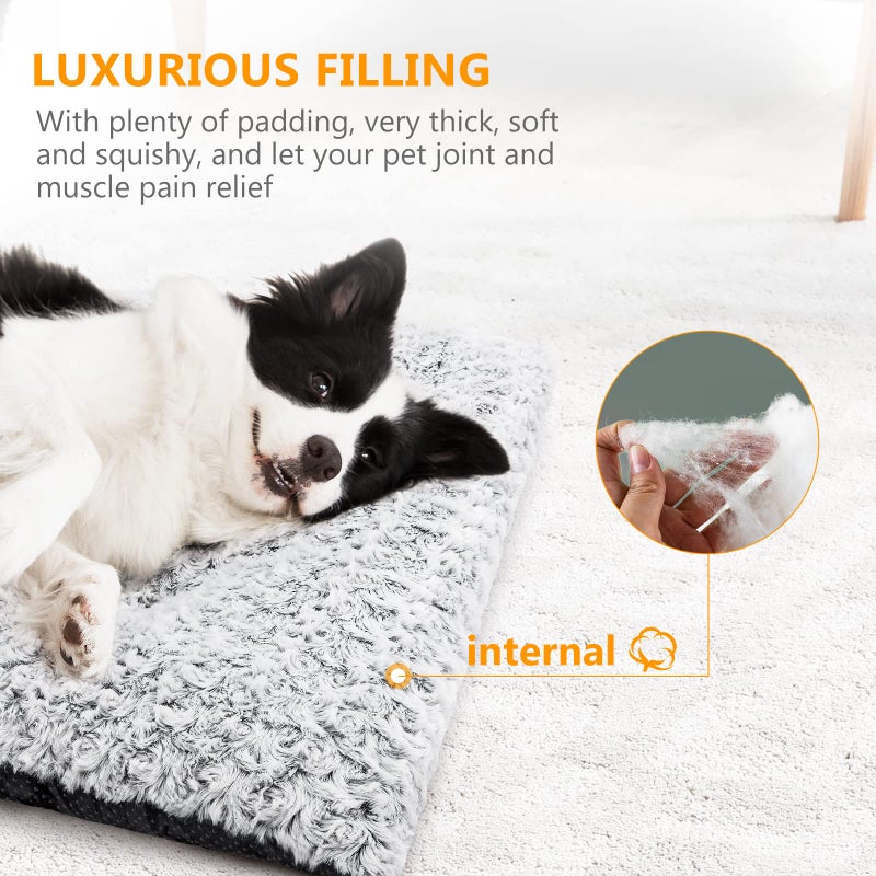 MIXJOY Dog Bed Kennel Pad Washable Anti-Slip Crate Mat for Small Dogs and Cats (24-inch) - Image 2