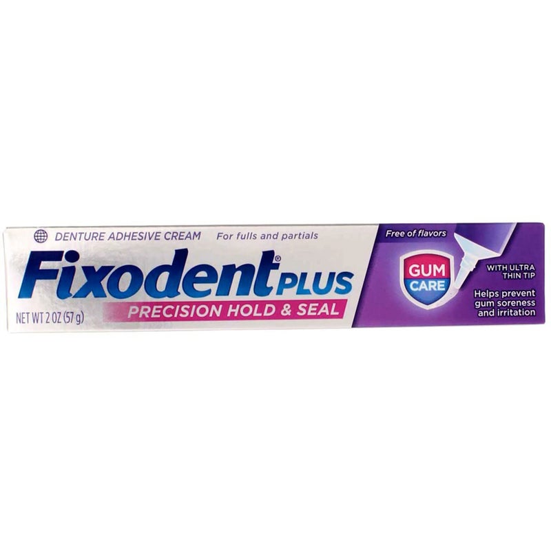 Fixodent Plus Denture Adhesive Cream Gum Care, 2 Oz by Fixodent - Image 1