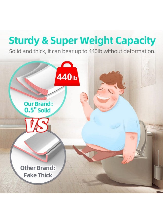 Uming Elongated Toilet Seat with Built-in Potty Training Seat for Toddlers& Adults, Slow Close, Never Loosen, Heavy Duty, Ergonomic, Space Saving Toddler Toilet Seat(Elongated 18.5", Oval) - Image 5