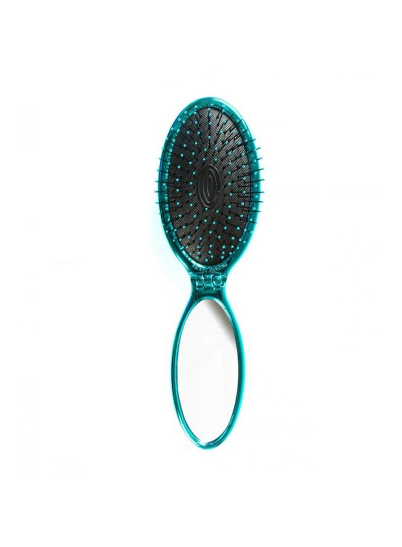 Wet Brush Pop And Go Mini Foldable Hair Brush Green 25cm - Image 2