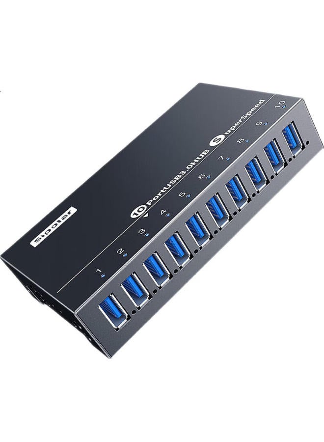 Sipolar Usb 3.0 Hub 10 Port High Speed Industrial Splitter A-103 (3M) Hub Expansion Dock Computer Converter One Drag Multiple Single Port 1A With Power Charging - Image 3