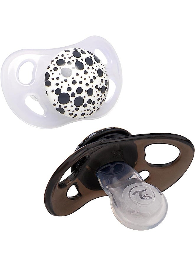 Twistshake Pacifier, Black/White, 6+m, 2 count - Image 2