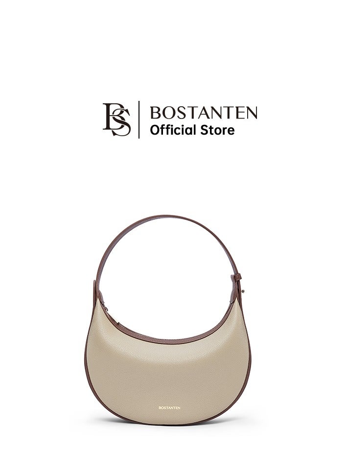 Bostanten Bostanten 3-in-1 Moon Bag | Convertible Crossbody, Shoulder & Handbag | Premium Vegan Leather | Sand & Tan Color | Stylish & Versatile for Everyday Use  - Image 1