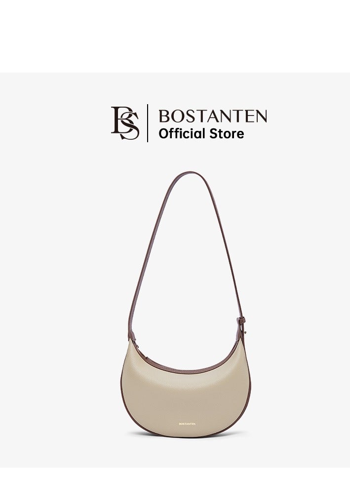 Bostanten Bostanten 3-in-1 Moon Bag | Convertible Crossbody, Shoulder & Handbag | Premium Vegan Leather | Sand & Tan Color | Stylish & Versatile for Everyday Use  - Image 2