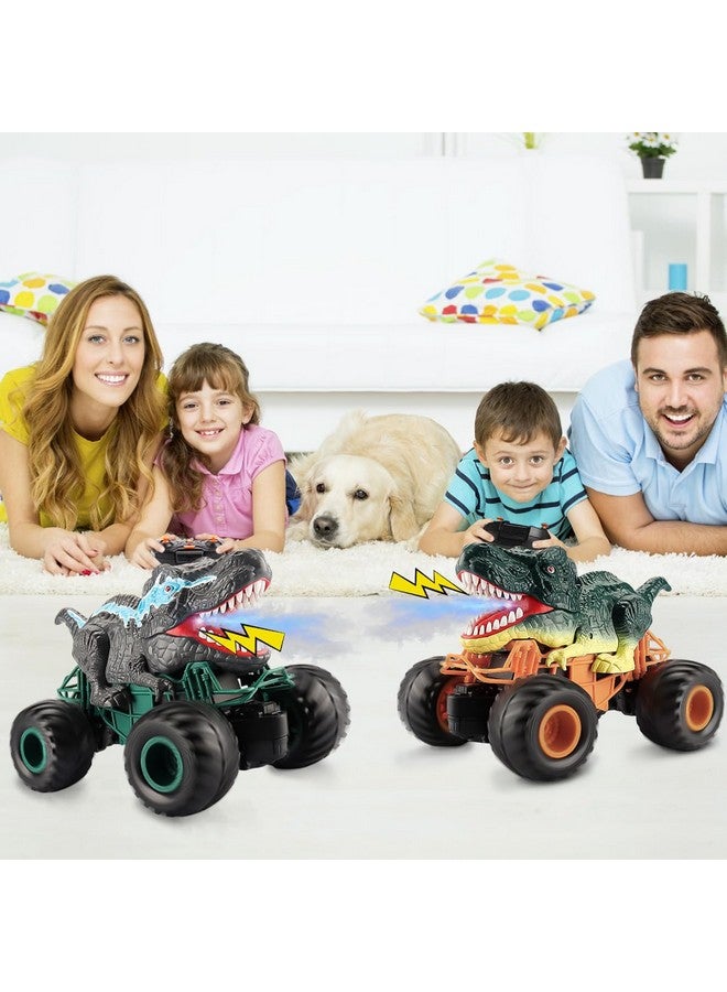 SUPERSUN Remote Control Dinosaur Truck For Kids 3-7，2.4Ghz Rc Dinosaur Truck With Led Light & Sound Spray Function, Dinosaur Toys For 3 4 5 6 7 8 Year Old Kids Boys Girls 1:20 Scale Rc Car - Image 3