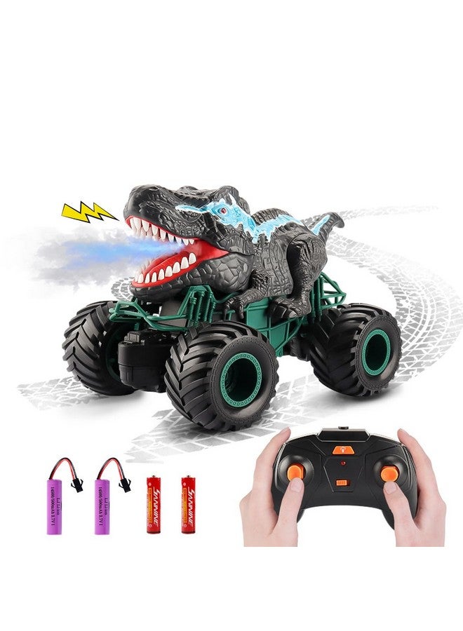 SUPERSUN Remote Control Dinosaur Truck For Kids 3-7，2.4Ghz Rc Dinosaur Truck With Led Light & Sound Spray Function, Dinosaur Toys For 3 4 5 6 7 8 Year Old Kids Boys Girls 1:20 Scale Rc Car - Image 1