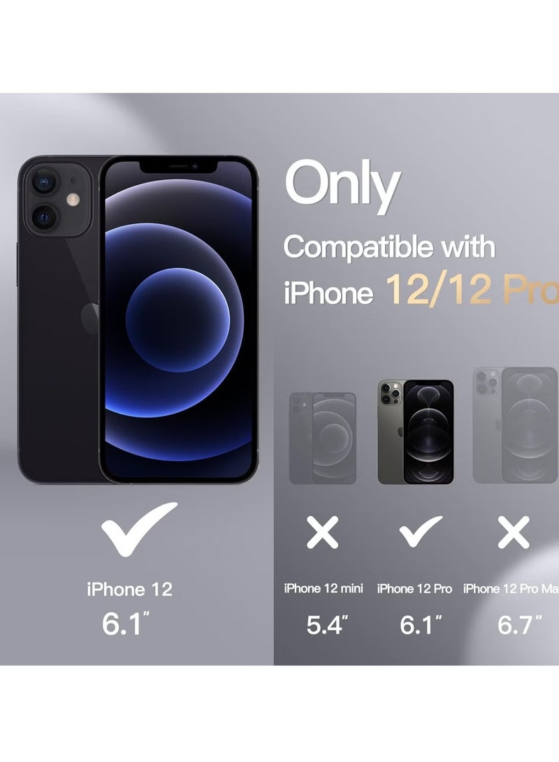 ملبوس جراب iPhone 12، جراب هاتف iPhone 12 Pro من السيليكون السائل لهاتف iPhone 12/12 Pro مقاس 6.1 بوصة، غطاء واقٍ ناعم حريري ملون (أسود) - Image 2