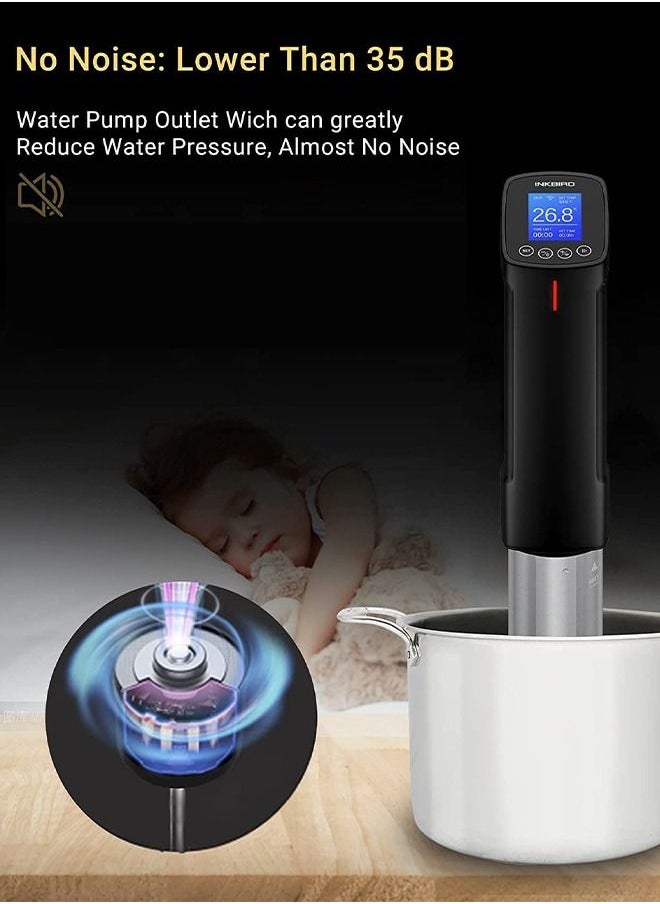 INKBIRD - INKBIRD Sous Vide Machine ISV-100W Sous Vide WiFi Precision Cooker - 1000W Immersion Circulator with Temperature & Timer Control, Uniform Heat Circulation, Multi-Device Connectivity, Low Water Protection, Ideal for Meat, Vegetables & More - Image 1