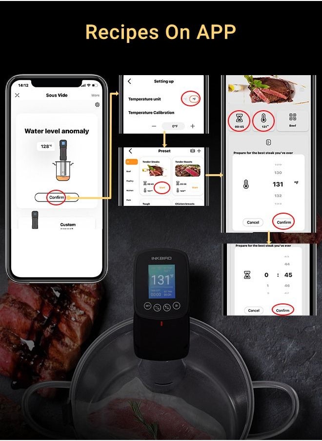 INKBIRD - INKBIRD Sous Vide Machine ISV-100W Sous Vide WiFi Precision Cooker - 1000W Immersion Circulator with Temperature & Timer Control, Uniform Heat Circulation, Multi-Device Connectivity, Low Water Protection, Ideal for Meat, Vegetables & More - Image 1