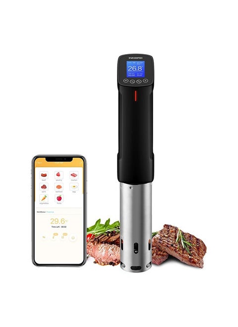INKBIRD Sous Vide Machine ISV-100W Sous Vide WiFi Precision Cooker - 1000W Immersion Circulator with Temperature & Timer Control, Uniform Heat Circulation, Multi-Device Connectivity, Low Water Protection, Ideal for Meat, Vegetables & More