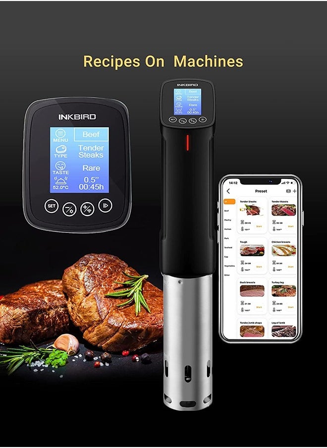 INKBIRD - INKBIRD Sous Vide Machine ISV-100W Sous Vide WiFi Precision Cooker - 1000W Immersion Circulator with Temperature & Timer Control, Uniform Heat Circulation, Multi-Device Connectivity, Low Water Protection, Ideal for Meat, Vegetables & More - Image 1
