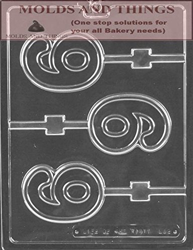 MOLDS AND THINGS Number Six 6 Numbers and Letters Chocolate Candy Mold With Copyrighted Chocolate Molding Instructions