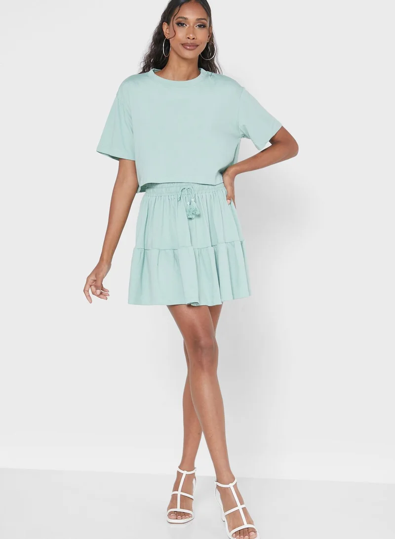 Ginger Solid Skirt Set