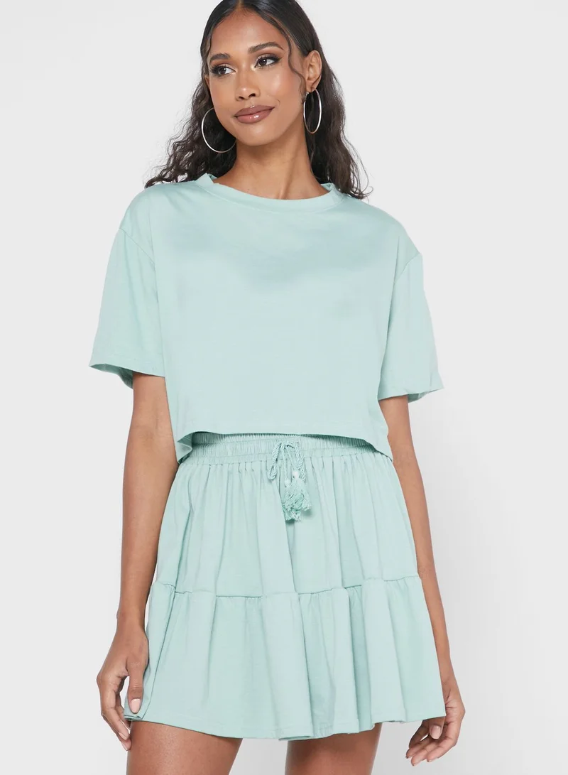 Ginger Solid Skirt Set