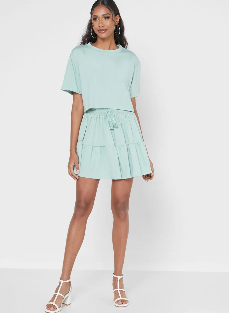 Ginger Solid Skirt Set