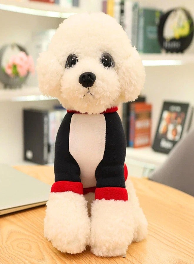 Tickles Smart Happy Sitting Poodle Dog Soft Stuffed Plush Animal Toy for Kids Boys & Girls Birthday Gifts (Color: White Size: 32 cm) - Image 1