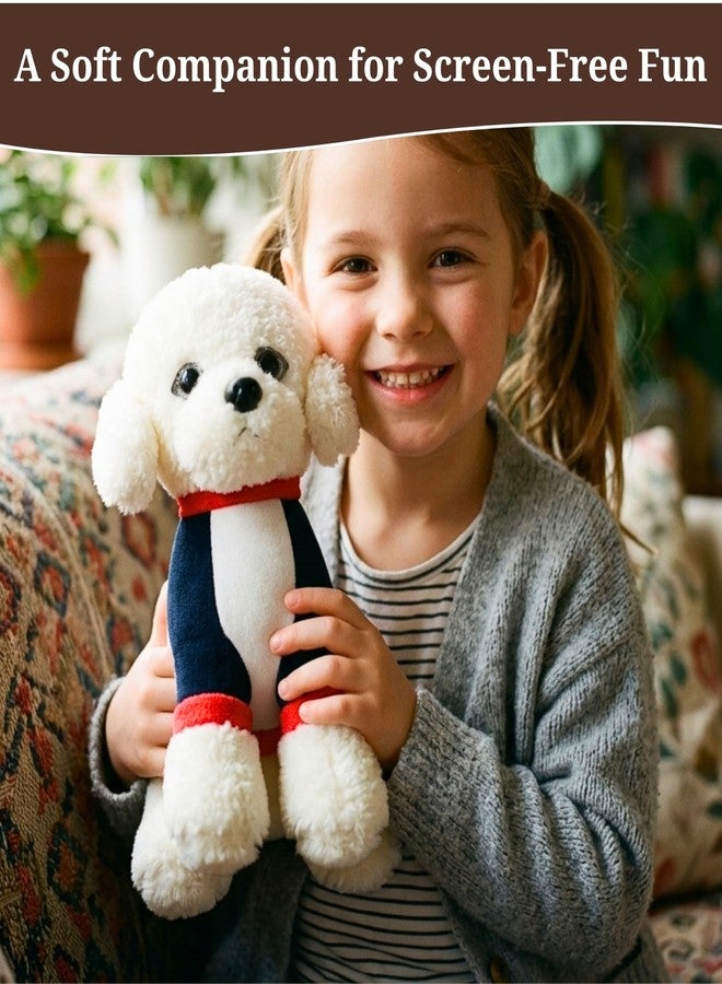 Tickles Smart Happy Sitting Poodle Dog Soft Stuffed Plush Animal Toy for Kids Boys & Girls Birthday Gifts (Color: White Size: 32 cm) - Image 3