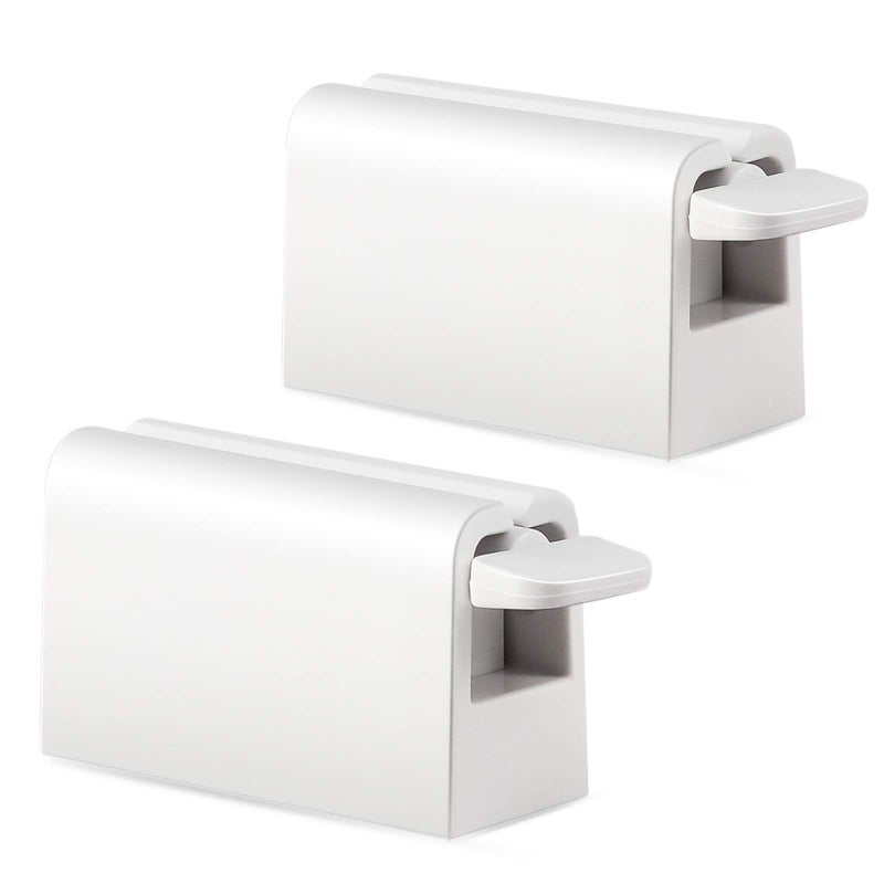 BEZOX Minimalist Toothpaste Tube SqueezersSet of 2 Toothpaste Roller Squeeze Tool EcoFriendly Toothpaste Holder Dispenser White