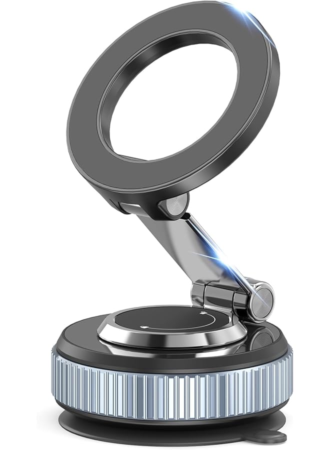 S-TOP Magnetic Phone Stand for Car, All in 1 Phone Holder with Magnetic Ring, 360° Rotatable Phone Holder compatible with iPhone/Android - Image 1