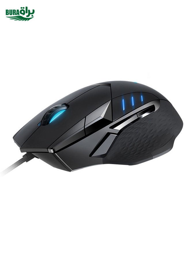 BURAQ Rapoo VT300 6200 DPI 10 Programmable Buttons RGB Lighting System Gaming Wired Mouse(Black)  - Image 4