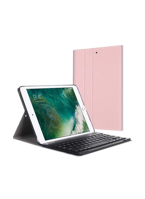 Bluetooth Keyboard Case Cover For Apple iPad Rose Gold