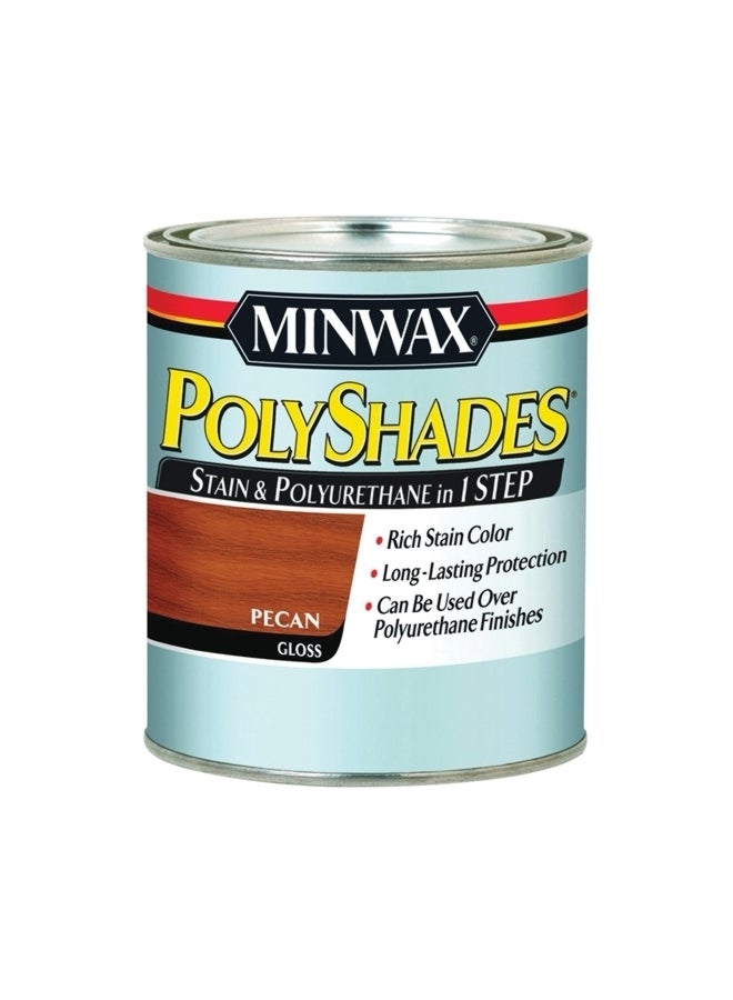 Minwax Polyshades One Step Waterbased Polyurethane Stain Gloss Pecan 0.5pt 214204444