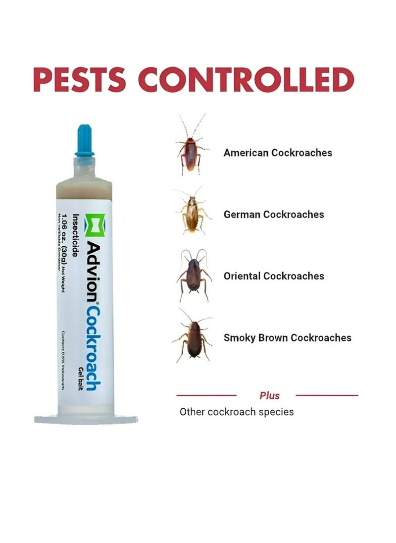syngenta - 100% Original Cockroach Gel Bait, 30g Games, with plunger and tip Indoor Infestation, Roach Bait Effective Roach Killer, Child and Pet Safe Easy-toUse Household Dormitory Kitchen Cleaning SBC - Image 1