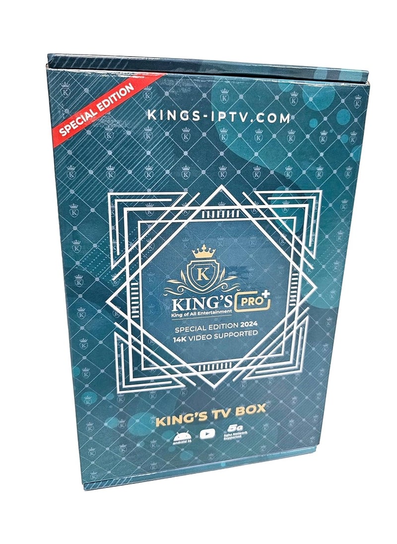 Generic - King's Pro Plus Special Edition 2024 TV Box – 14K Ultra HD, 32GB RAM, 512GB Storage | Android 14.0 | Live Channels Worldwide & Latest Movies/Series from OTT Platforms | 1-Year Free Subscription - Image 1